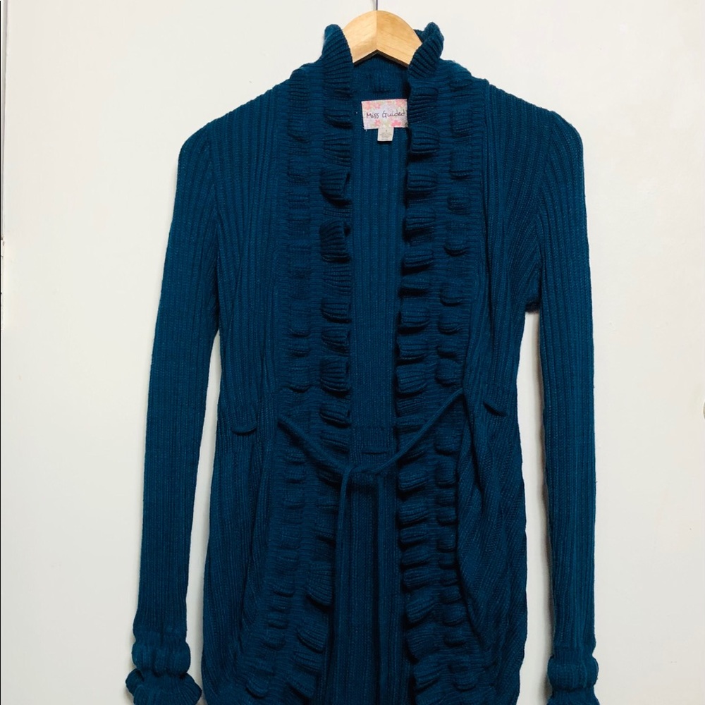 Miss Guided ruffles cardigan size small